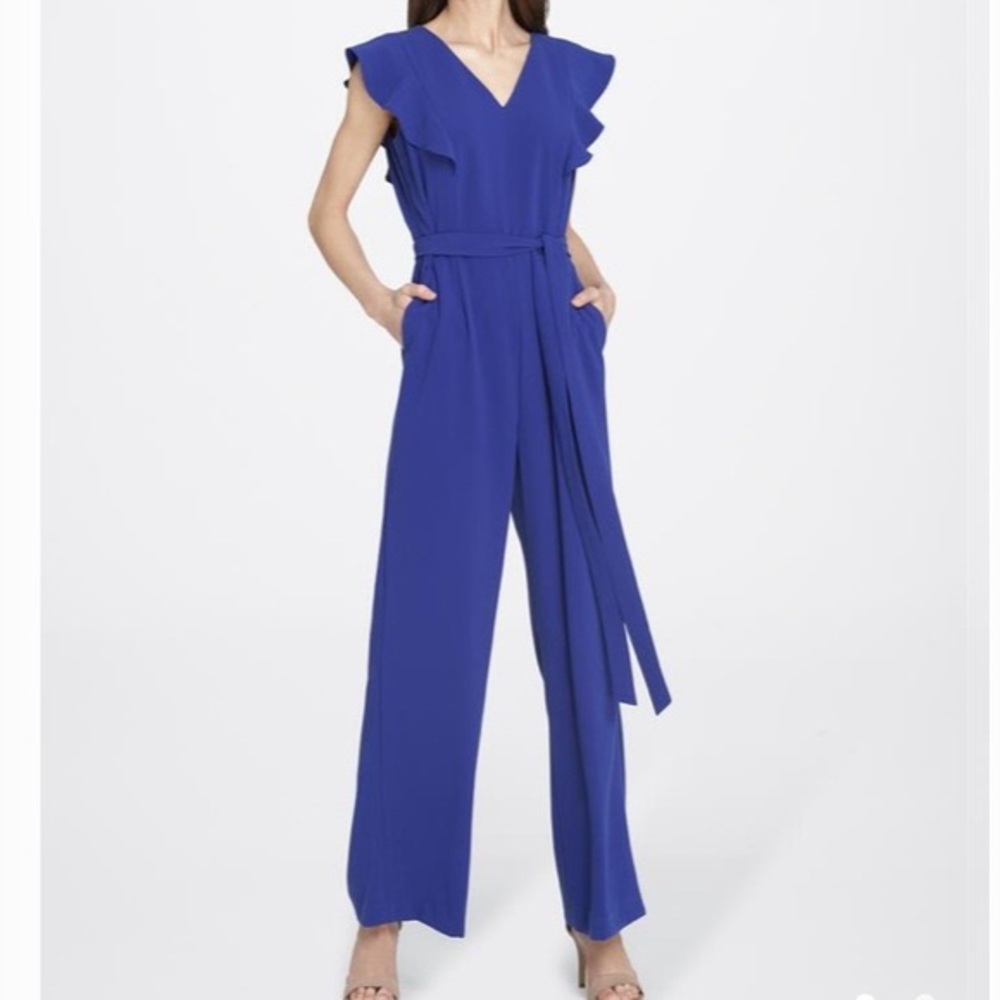 Tahari Royal Blue Jumpsuit size 6